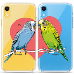 Lex Altern TPU Silicone Couple Case Lovely Parrots