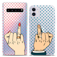 Lex Altern TPU Silicone Couple Case Engaged Hands