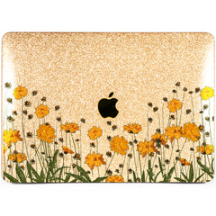 Lex Altern MacBook Glitter Case Yellow Flowers