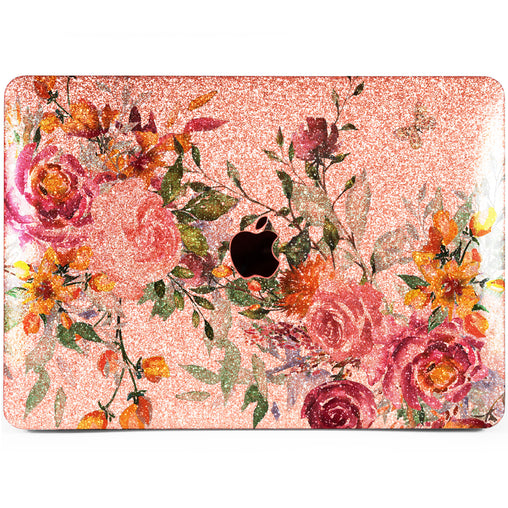 Lex Altern MacBook Glitter Case Roses Watercolor