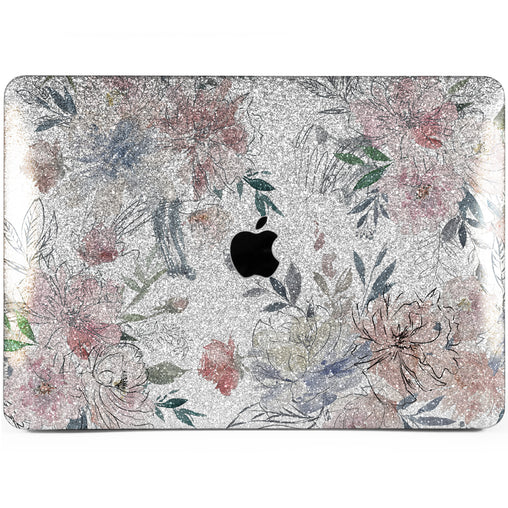 Lex Altern MacBook Glitter Case Painted Flowers