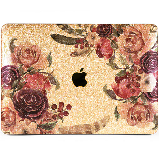 Lex Altern MacBook Glitter Case Purple Roses
