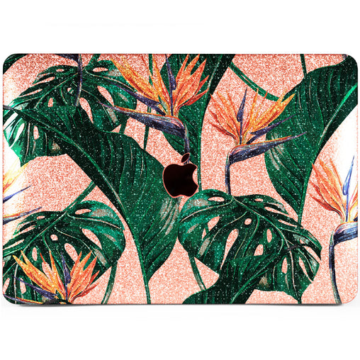 Lex Altern MacBook Glitter Case Tropical Flowers