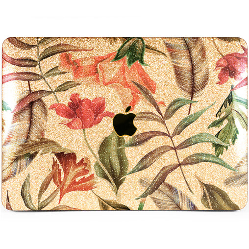 Lex Altern MacBook Glitter Case Floral Leaf