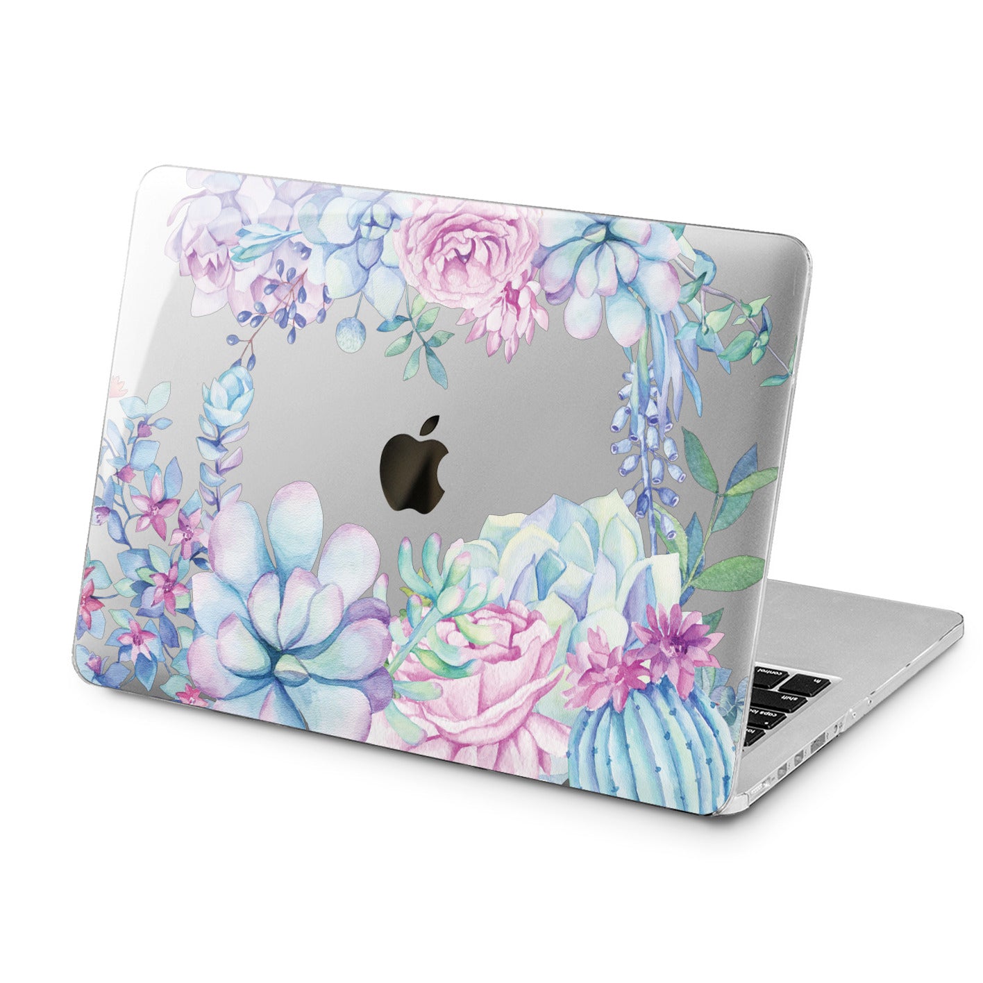 Lex Altern Lex Altern Blue Succulents Case for your Laptop Apple Macbook.