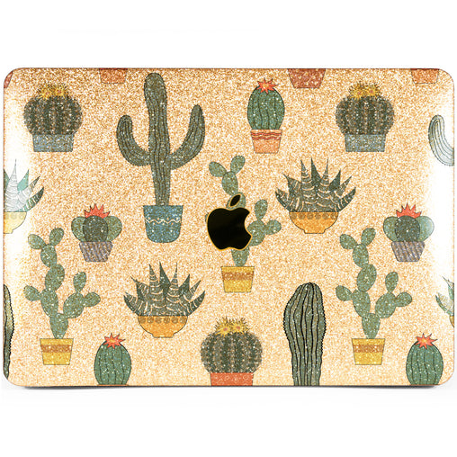 Lex Altern MacBook Glitter Case Vintage Cactus
