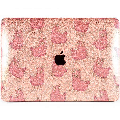 Lex Altern MacBook Glitter Case Pink Llama