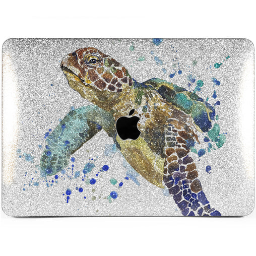 Lex Altern MacBook Glitter Case Turtle Watercolor
