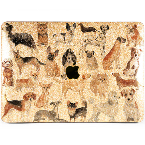 Lex Altern MacBook Glitter Case Dog Pattern