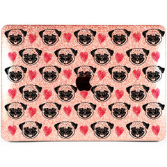 Lex Altern MacBook Glitter Case Pug Pattern