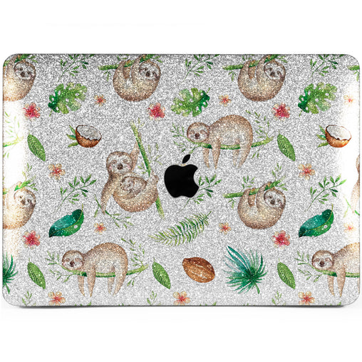 Lex Altern MacBook Glitter Case Tropical Sloth