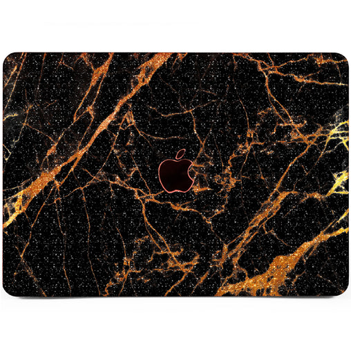 Lex Altern MacBook Glitter Case Golden Black Marble