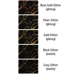 Lex Altern MacBook Glitter Case Golden Black Marble