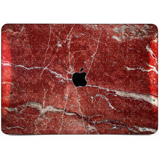Lex Altern MacBook Glitter Case Red Marble