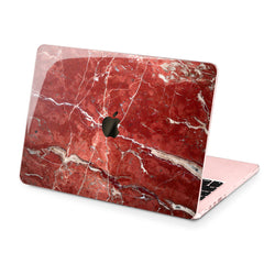 Lex Altern Hard Plastic MacBook Case Red Marble