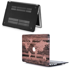 Lex Altern MacBook Glitter Case Wooden Continents