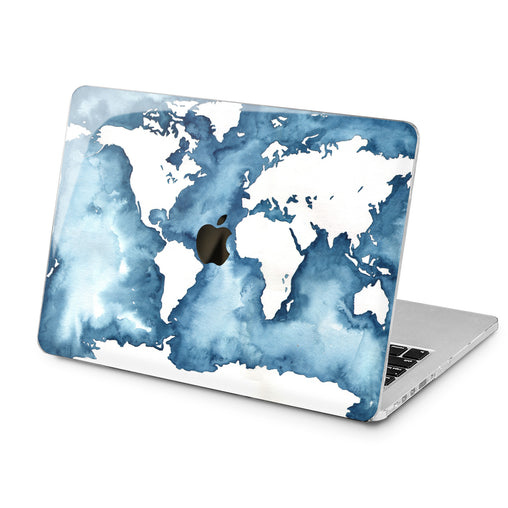 Lex Altern Lex Altern Blue Watercolor Design Case for your Laptop Apple Macbook.