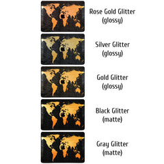 Lex Altern MacBook Glitter Case Black and Yellow Map