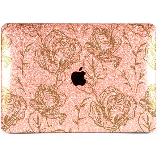 Lex Altern MacBook Glitter Case Rose Drawing