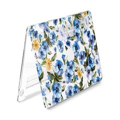 Lex Altern Hard Plastic MacBook Case Blue Pansies
