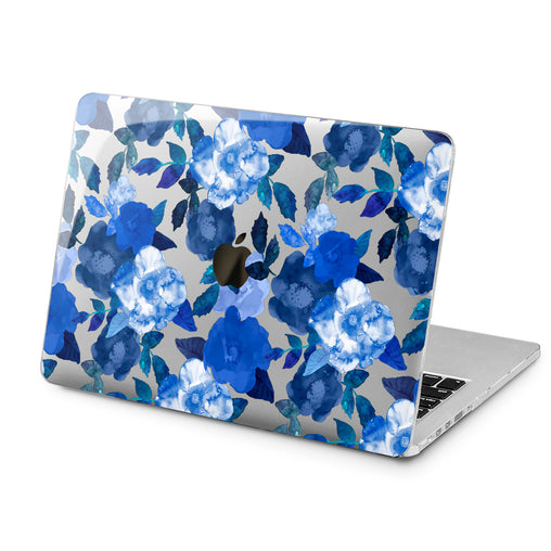 Lex Altern Lex Altern Blue Floral Painting Case for your Laptop Apple Macbook.