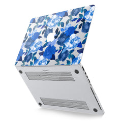 Lex Altern Hard Plastic MacBook Case Blue Floral Painting