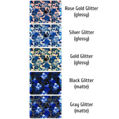 Lex Altern MacBook Glitter Case Blue Floral Painting