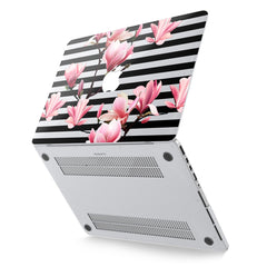 Lex Altern Hard Plastic MacBook Case Striped Magnolia