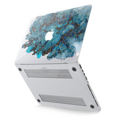 Lex Altern Hard Plastic MacBook Case Abstract Blue Flowers