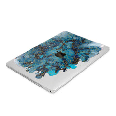 Lex Altern Hard Plastic MacBook Case Abstract Blue Flowers