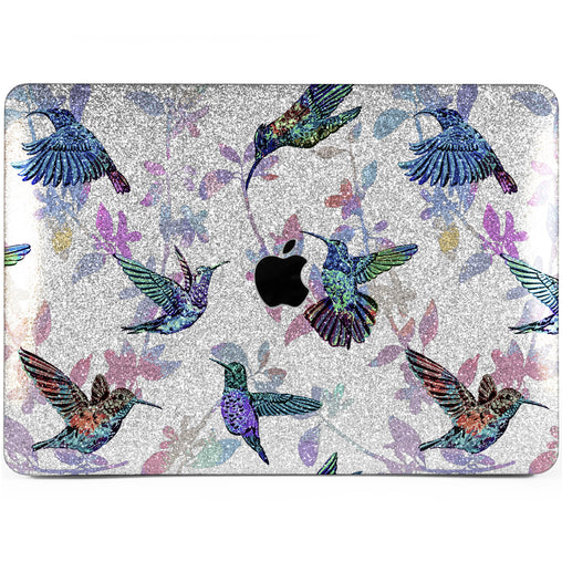 Lex Altern MacBook Glitter Case Floral Hummingbirds