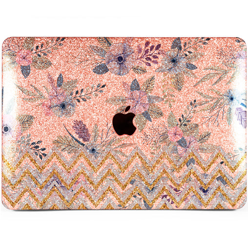 Lex Altern MacBook Glitter Case Zig Zag Flowers