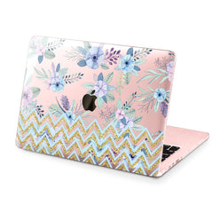 Lex Altern Hard Plastic MacBook Case Zig Zag Flowers