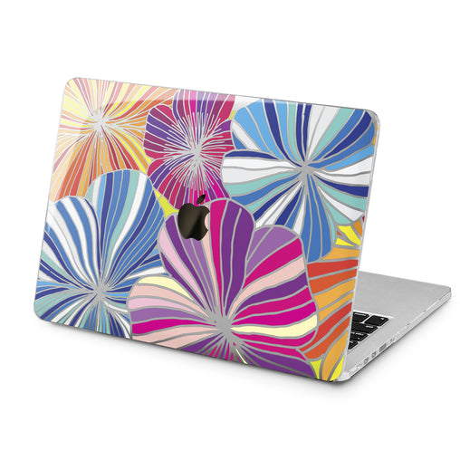 Lex Altern Lex Altern Striped Flowers Case for your Laptop Apple Macbook.