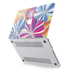 Lex Altern Hard Plastic MacBook Case Striped Flowers