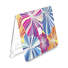 Lex Altern Hard Plastic MacBook Case Striped Flowers