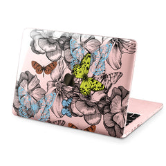 Lex Altern Hard Plastic MacBook Case Floral Sketch