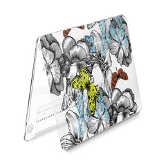 Lex Altern Hard Plastic MacBook Case Floral Sketch