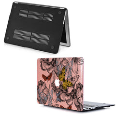 Lex Altern MacBook Glitter Case Floral Sketch
