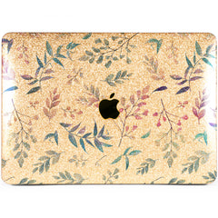 Lex Altern MacBook Glitter Case Blue Leaves