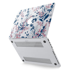 Lex Altern Hard Plastic MacBook Case Blue Wildflowers