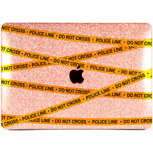 Lex Altern MacBook Glitter Case Police Line