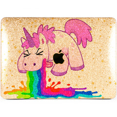 Lex Altern MacBook Glitter Case Unicorn Vomiting Rainbow