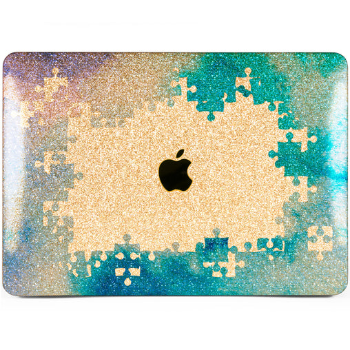 Lex Altern MacBook Glitter Case Watercolor Puzzles