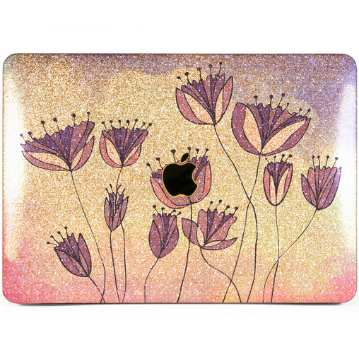 Lex Altern MacBook Glitter Case Plants Drawing
