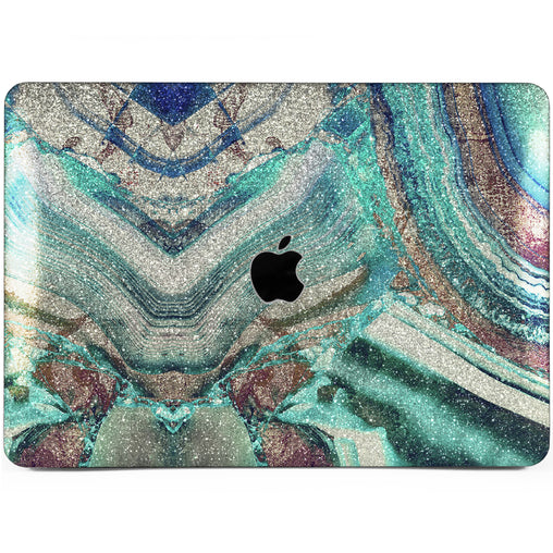 Lex Altern MacBook Glitter Case Teal Agate
