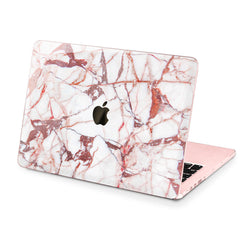 Lex Altern Hard Plastic MacBook Case Cracked Blush Marble