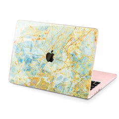 Lex Altern Hard Plastic MacBook Case Yellow Marble