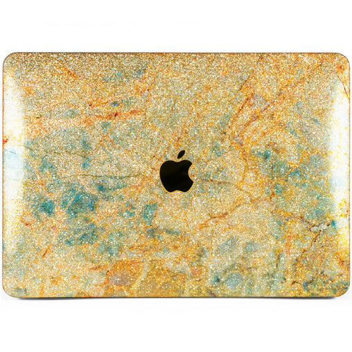 Lex Altern MacBook Glitter Case Yellow Marble