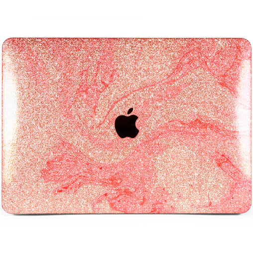 Lex Altern MacBook Glitter Case Cute Pink Paint